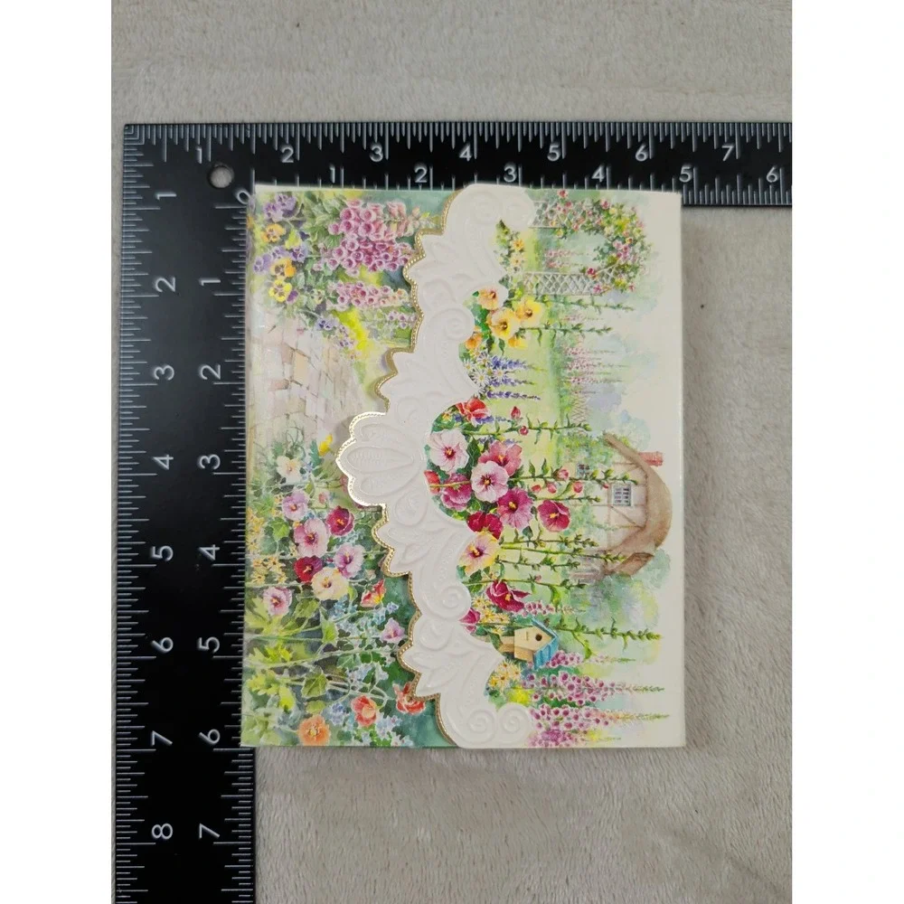Carol Wilson Fine Arts Rose Garden Embossed Lace Note Cards 10 Count NP2045
